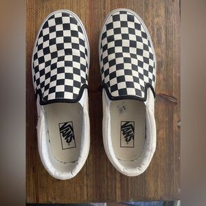 VANS ASHER CHECKER slip-on shoes for men AUTHENTIC | US size 8.5 | Used Once